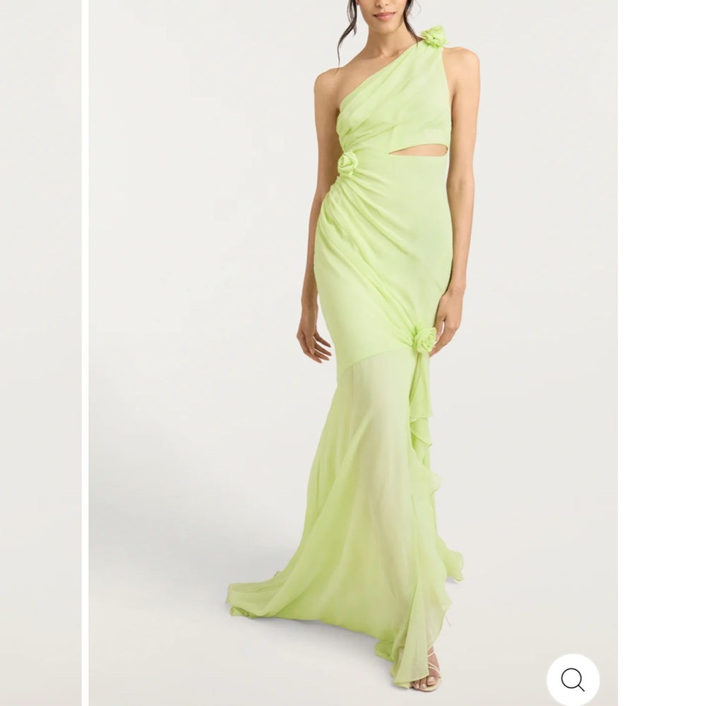 Cinq à Sept  Kaleb GownLime One-Shoulder Gown NEW WITH TAG! WTF